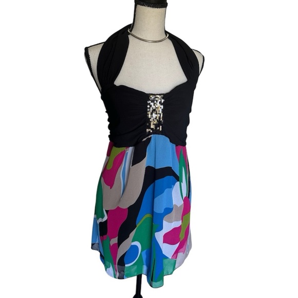 Venezia Y2K Halter Mini Dress / Tunic Top - Picture 1 of 5